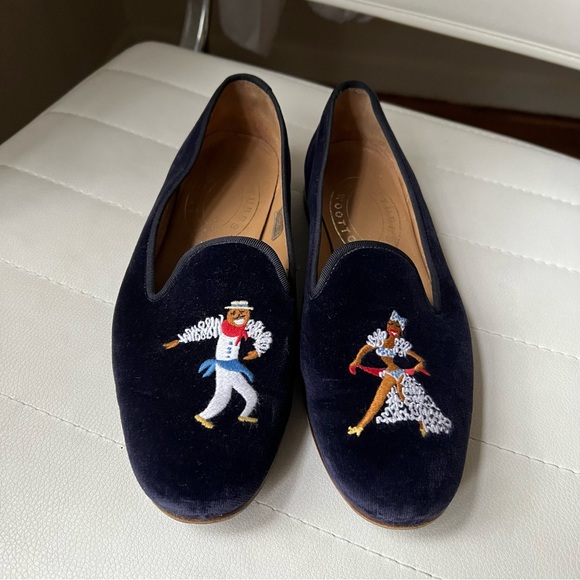 Stubbs & Wootton Shoes - stubbs and wootton velvet Cuban dancers loafers flats size 8.5